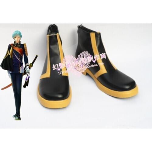 Touken Ranbu Ichigo Hitofuri Black Short Cosplay Boots Shoes H016