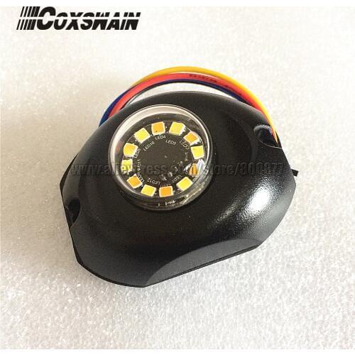 G12 DUAL COLOR LED Hideaway strobe light , 12*3W LED, 35 flash, LED surface mount light, Car Truck Side Strobe Headlight