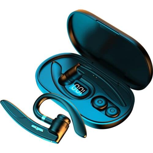 K29 Bluetooth Ear-Hook Earphones Microphone LED Display ENC Noise Reduction Button Control Business Handsfree Wireless Headphone