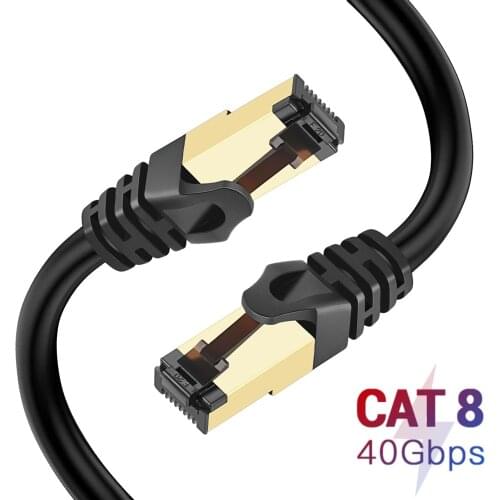 Cat8 Ethernet Cable 40Gbps 2000MHz RJ45 CAT 8 Networking Internet Lan Cord 10m 15m 20m for PS4 Modem PC Router Laptop RJ45 Cable