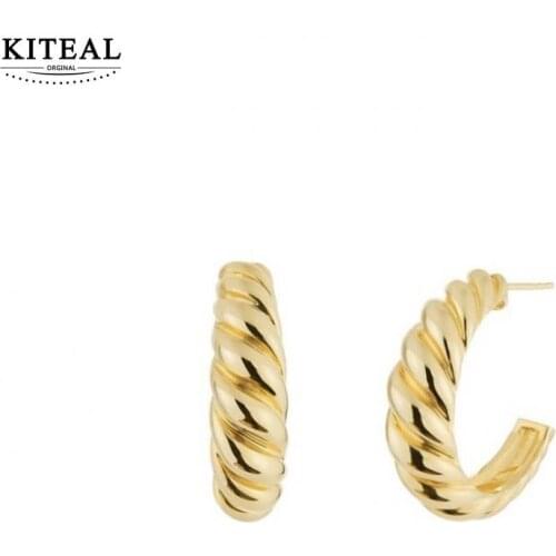 KITEAL Newest Gold color Perfume women stud earrings croissant women earrings Charming Jewelry Accessories