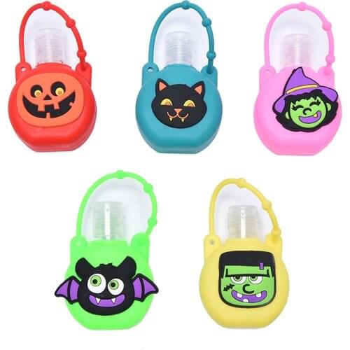 30ML Halloween Round Bottle Cover Silicone Gel Case For Hand Sanitizer