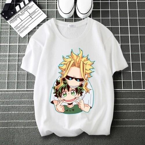 My Hero Academia OCHACO URARAKA Cartoon Printed summer T-Shirt Round Collar Short Sleeve Modal Top Tee