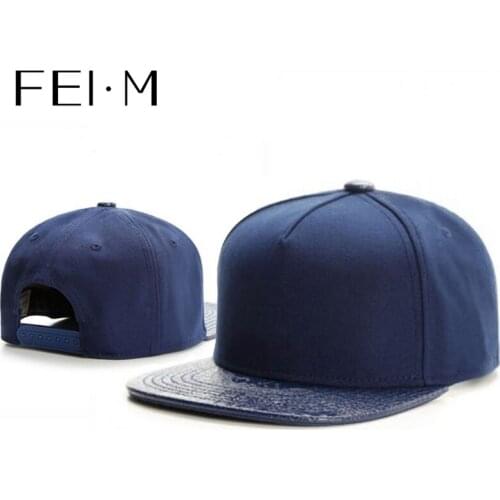 FEI M Fashion NAVY Adjustable Snapback Cap Blank Solid Baseball Cap Protect Men Women Outdoor Adult Casual Sports Sun Hat 10