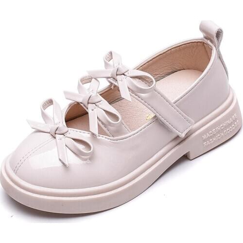 Children Shoes Pu Leather British Wind Wedding Dress Shoes Girl Kid Fashion School Performance Formal Flat Loafer Moccasins Shoe