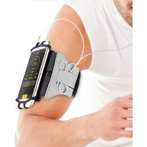 3.5-6 inch Running SmartPhone Armband 90 degree Rotatable Running Bag Belt Arm Strap Jogging Cycling Gym Arm Band Bag for iPhone