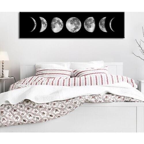 Eclipse Wall Picture for Living Room Black and White Photography Home Decoration Canvas Painting Modern Simple Bedroom Bedside