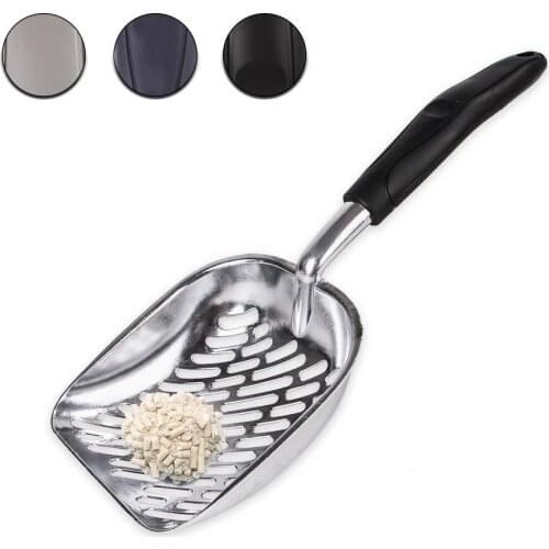 New Cat Litter Shovel, Large Hole Cat Poop Shovel for Cats, Aluminum Alloy Pet Cat Cleaning Supplies