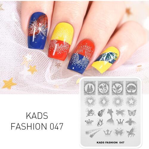 New Arrival Nail Art Stamping Plates Gradient Point Geometry Plates for Stamping Manicure Overprint Stamper Stencil Nails