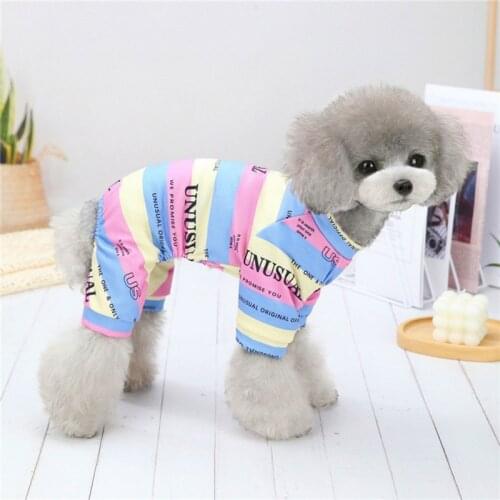 New Pet Dog Clothes Pajamas Small Dog Costume Jumpsuits Fully Covered Belly Clothes For Teddy Chihuahua