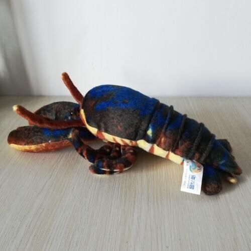 About 30cm simulation lobster plush toy blue lobster soft doll kids toy Christmas gift b1662