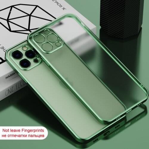 Plating Translucent Case For Apple iPhone 12 11 Pro Max XS X XR 7 8 Plus 11ProMax XSMax Soft Silicone Matte Covers for iPhone11