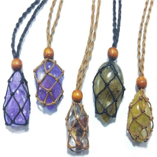 Empty Stone Necklace Cord Holder Replacement Necklace Rope With Adjustable Length Making For Stone DIY Bracelet Necklace Jewelry