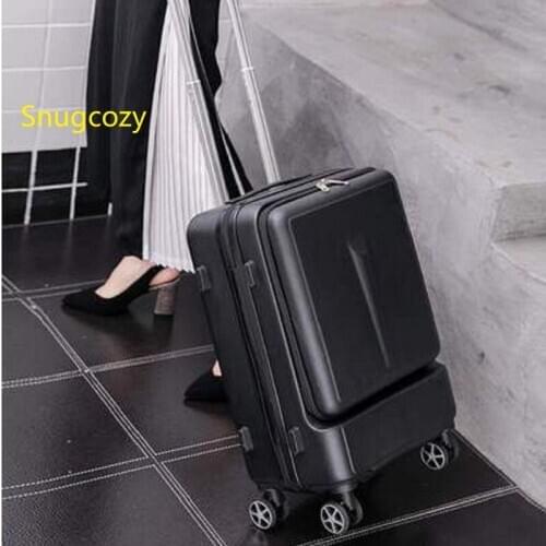 Snugcozy High-grade materials Front flip business computer suitcase 20/24 inch size PC Wheel Spinner brand Travel Luggage