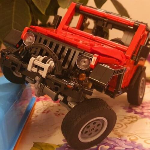 High-Tech Creative Off-Road Sports Car 3D Model Building Blocks Static Jeep Vehicle Bricks Education Toys For Kid Birthday Gifts