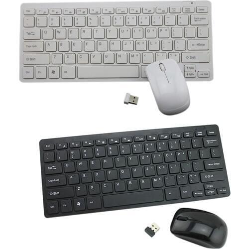 2.4G Wireless Keyboard and Mouse Mini Multimedia Keyboard Mouse Combo Set For Notebook Laptop Mac Desktop PC TV Office Supplies