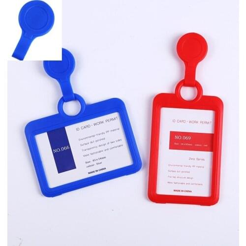 20pcs 11 colors universal style, badge hook button, work permit sheath, IC card, student card, pass protection cover,Card holder