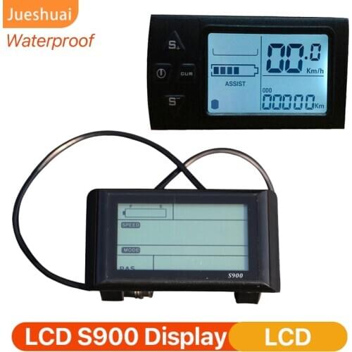36V/48V S900 LCD Display for Electric Bicycle Waterproof Standard Connector LCD Controller Mount on the Bike Handlebar Cycling