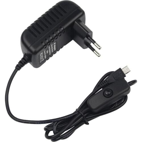 5V 3A Power Supply Charger AC Adapter Micro USB Cable with Power On/Off Switch For Raspberry Pi 3 pi pro Model B B+ Plus