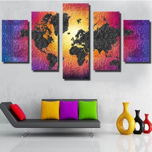 5D Diamond Painting Full Square Round New arrival Rhinestones Embroidery 5pcs world map Diamond Mosaic Home Decor Drop shipping