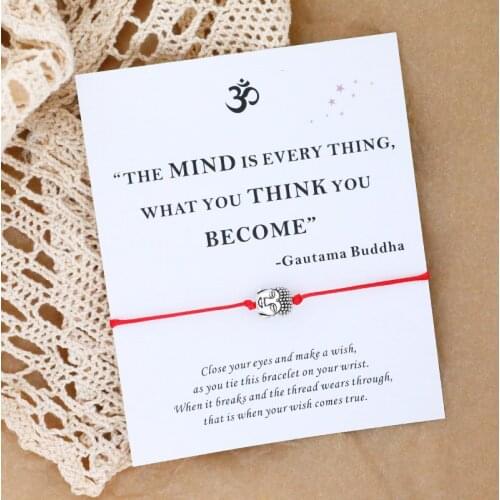 Buddha Wish Bracelet Silver Color Buddha Charm Bracelet Buddha Om Jewelry Women Prayer Reiki Jewelry Yoga Friendship Bracelet