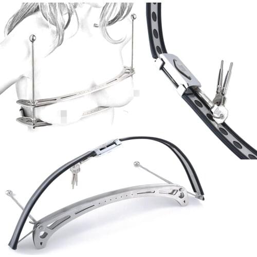 CamaTech Adjustable Metal Wearable Breast Clamps Stainless Steel Lockable Nipple Clamps Cage Bondage BDSM Torture Female Sex Toy