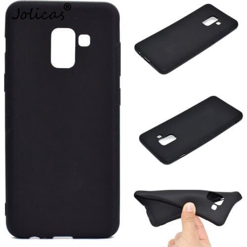 Case For Samsung A8 2018 Case Plain Soft TPU For Samsung A8 Plus 2018 Silicone Cover Protective Back Cover susunan ajax
