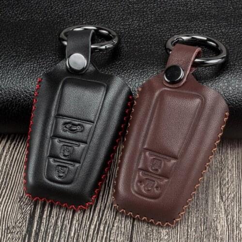 Leather Car Key Case Cover For Toyota CHR C-HR 2017 2018 Prius Camry Corolla RAV4 Avalon Land Cruiser Prado Remote Keyless Cover