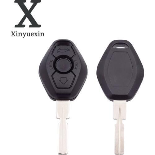 Xinyuexin 3 Buttons Remote Replacement Car Key Shell Cover Fob For BMW 1 3 5 6 7 Series X3 X5 Z3 Z4 Key Case Keyless Entry