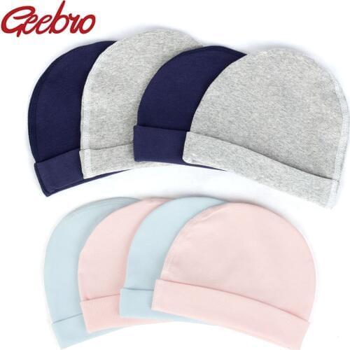 Geebro Newborn Cute Cotton Baby Boy Girls Hat Autumn Winter Warm Fashion Toddler Kids Unisex Beanie Hats Hair Accessories
