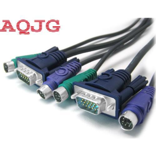 1.5M 5FT USB VGA SVGA KVM 15 Pin Standard Switch Printer Ps2 Cable For PS/2 Keyboard Monitor Mouse AQJG