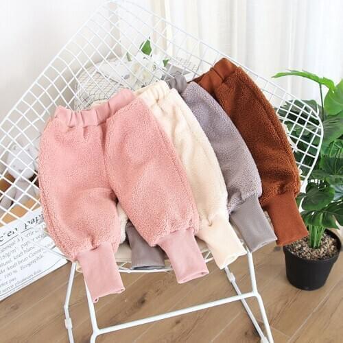 Kids Clothes Girls Pants Boys Clothes Children Winter Trousers Thickened Plush Leggings Girl Baby Plus Cashmere Warm Pantalones