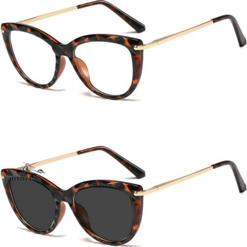 MINCL/2020 Women Cat Sun Glasses Women Retro Discoloration Reading Glasses High Quality Sun Photochromic Presbyopia NX