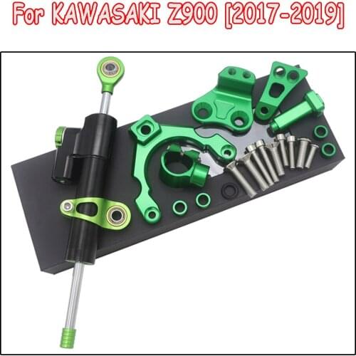 Motorcycle Damper Steering Stabilize Safety Control Bracket Mount kit Motorbike CNC aluminum FOR KAWASAKI z900 2017-2019 z 900