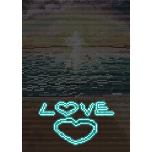 New LOVE diamond painting luminous art work Glowing in dark diy diamond painting embroidery Paint by number