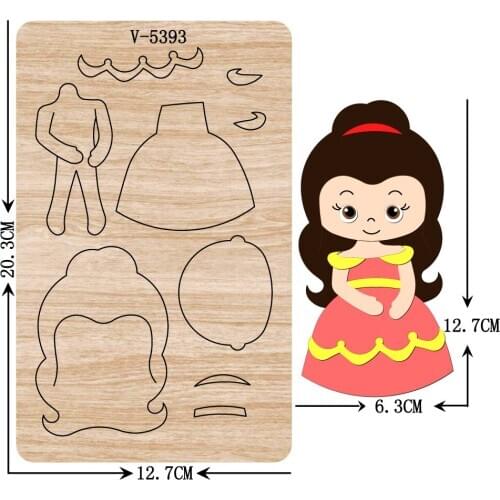 New girl wooden dies cutting dies for scrapbooking Multiple sizes V-5393