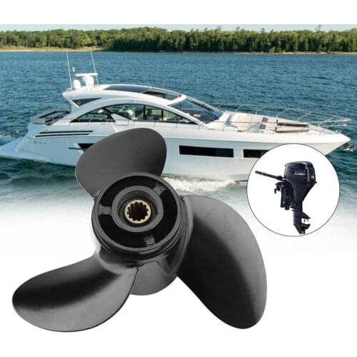 Propeller 7.8x8 for Tohatsu Nissan Mercury Outboard 4HP 5HP 6HP Aluminum Alloy Black Boat Outboard Propeller Parts