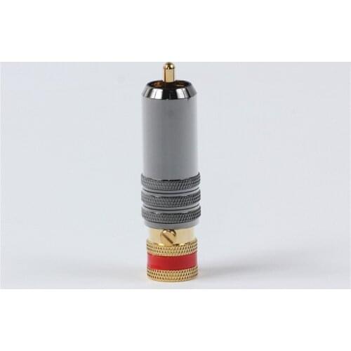 RCA signal plug copper material gold plated welding version
