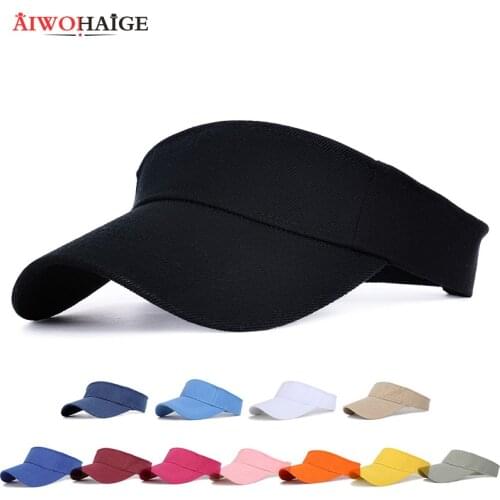 2019 New Fashion Solid Color Sun Hat Casual Summer Baseball Cap Man Woman Adjustable Cotton Sunshade for women Sport Shades Bone