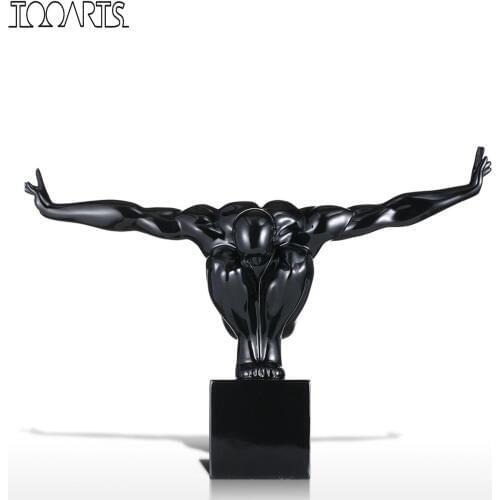 TOOARTS Black Diver statue Fiberglass Sculpture Home Decoration accessories modern decor home