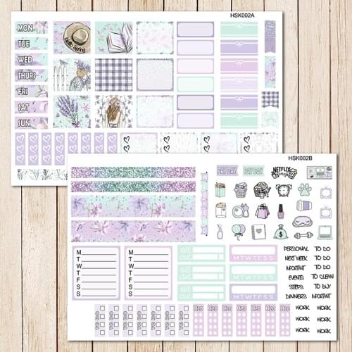 Stickers for Journal Lavender Field Weekly List Label Decorative Sticker DIY Stationery sticker Scrapbooking album Stickers