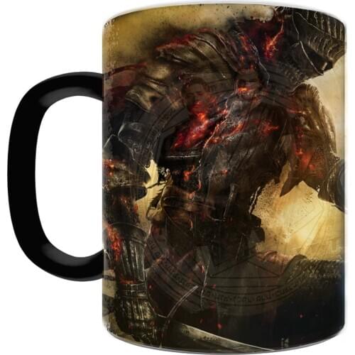 Dark Souls Color Changing Hot Cold Heat Temperature Sensitive Mug Coffee Tea Gift Cup