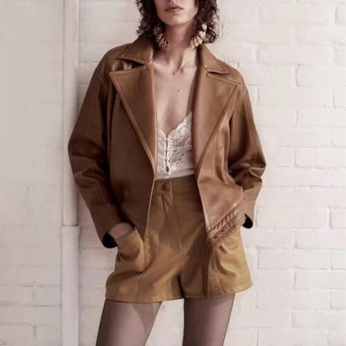 Woman Coat 100% Real Leather 2021 Fashion Natural Sheepskin Leather Female Jackets Short Ladies Jackets H814