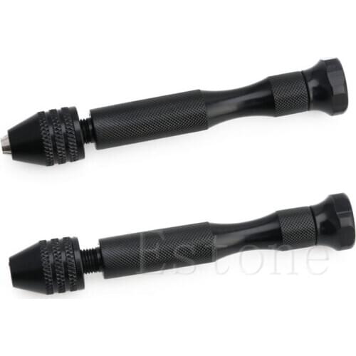 0.3-3.2mm Mini Manual Aluminum Hand Drill Chuck Twsit Micro Drill Bit Tool