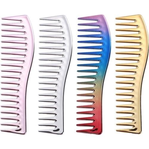 1Pc Electroplating Hair Comb Non-sticky Hair Barber Accessories Big Wide Hair Brush Straightener Fashion Smooth Hair Accessories