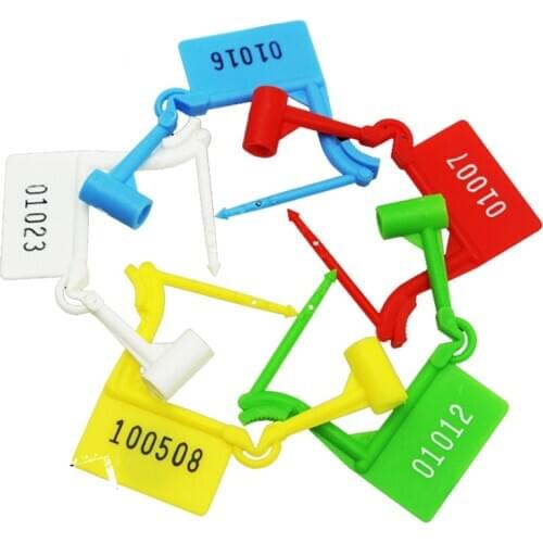 100pcs High quality plastic padlock seal anti-theft security seal disposable Lock for Luggage bag Air bags