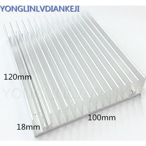 2pcs aluminum heatsink 100*18-120mm/6063 green aluminum