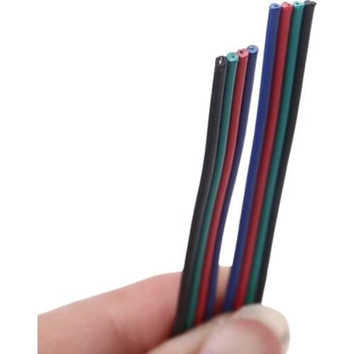 K1KA 10m/33ft 4-pin LED Electric Line - Extension Cable Cord Wire for RGB LED Strip Lights 5050 3528, 22 AWG