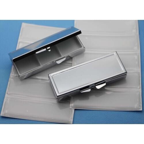 500pcs Rectangle Pill Box With Epoxy Sticker-Blank Compartment Pill Box Container-Round Travel Pill Box PYC03S