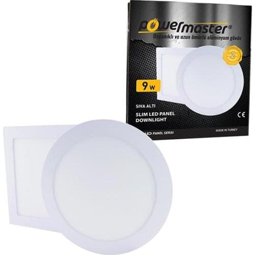 THERE 9 WATT SIVA SIX 6500K WHITE ROUND 130MM SLIM LED-ECO SPOT PANEL